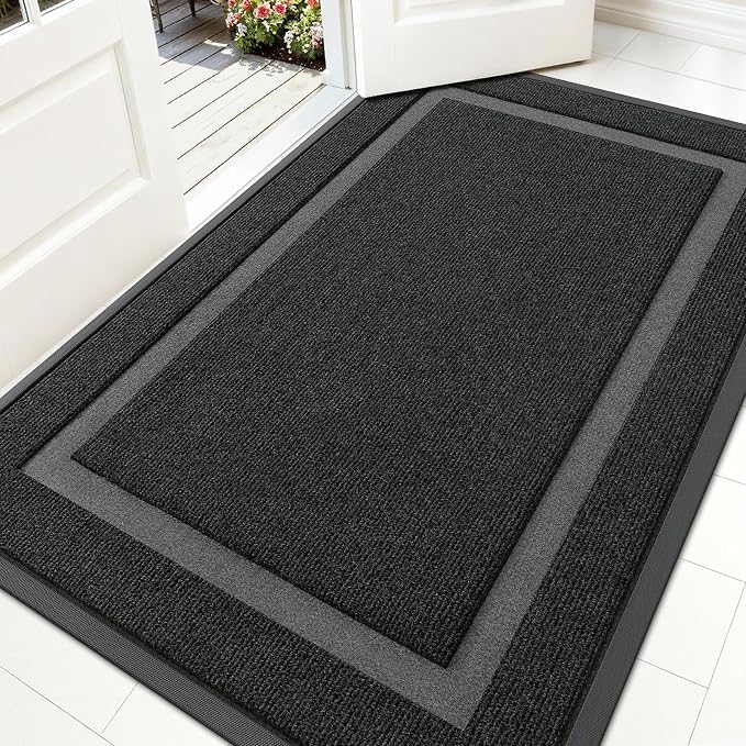 OLANLY Front Door Mat Outside 59x30, All-Season Heavy-Duty Rubber Doormat | by OLANLY