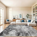 10x10 ft Square Living Room Rug – Washable Modern Abstract Area Rug by BYYVOORugsforYourHome