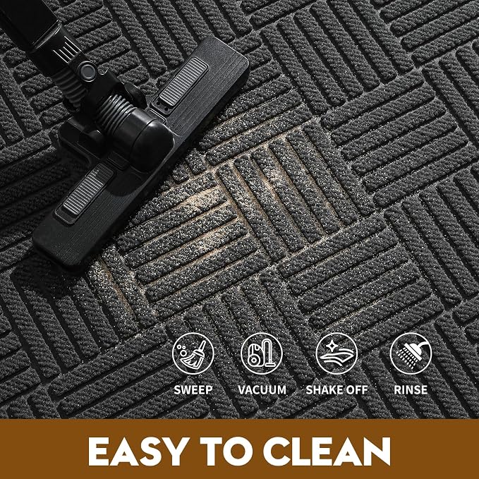 Front Door Mat, Heavy Duty Waterproof Doormat 29.5"x17", Stain Fade Resistant - Image 5