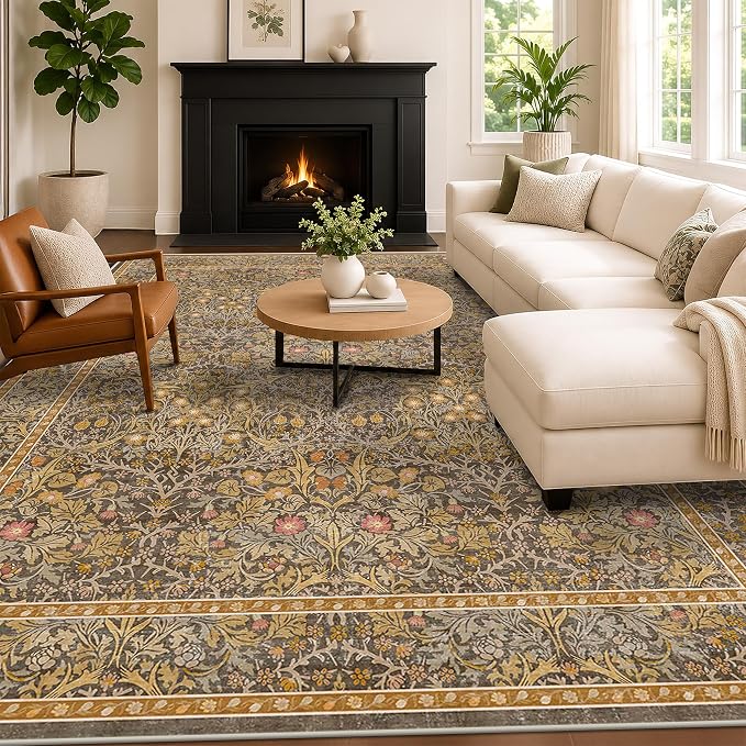 Washable 9x12 Living Room Rug by HazoHaus