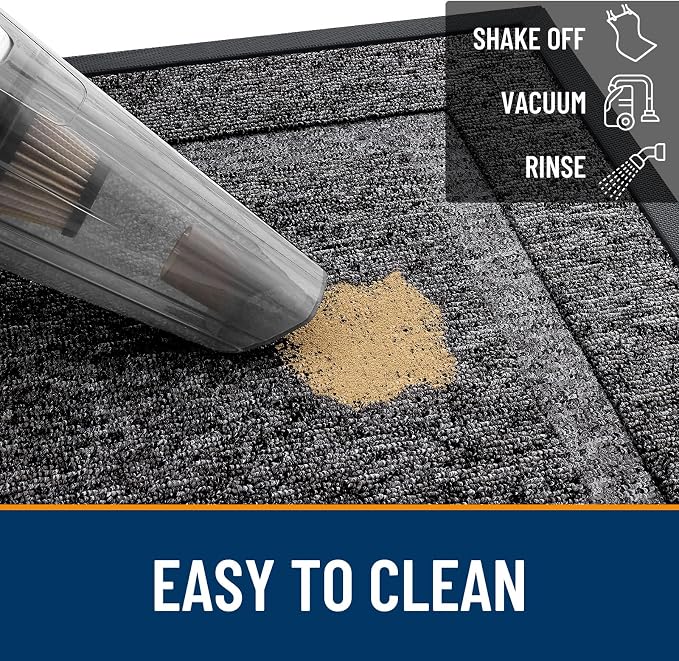 OLANLY Front Door Mat Outside 35x23, All-Season Heavy-Duty Rubber Doormat | - Image 5