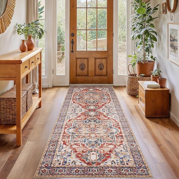 AMADA HOMEFURNISHING 2x6 Washable Runner Rug, Low-Profile Kitchen Rugs by AMADAHOMEFURNISHING