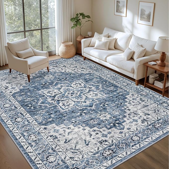 3x5 Area Rugs Living Room: Washable Vintage Rug - Image 2