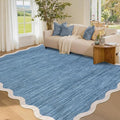 GarveeHome Scalloped Area Rug 4x6 Washable Rug Non Slip by GarveeHome