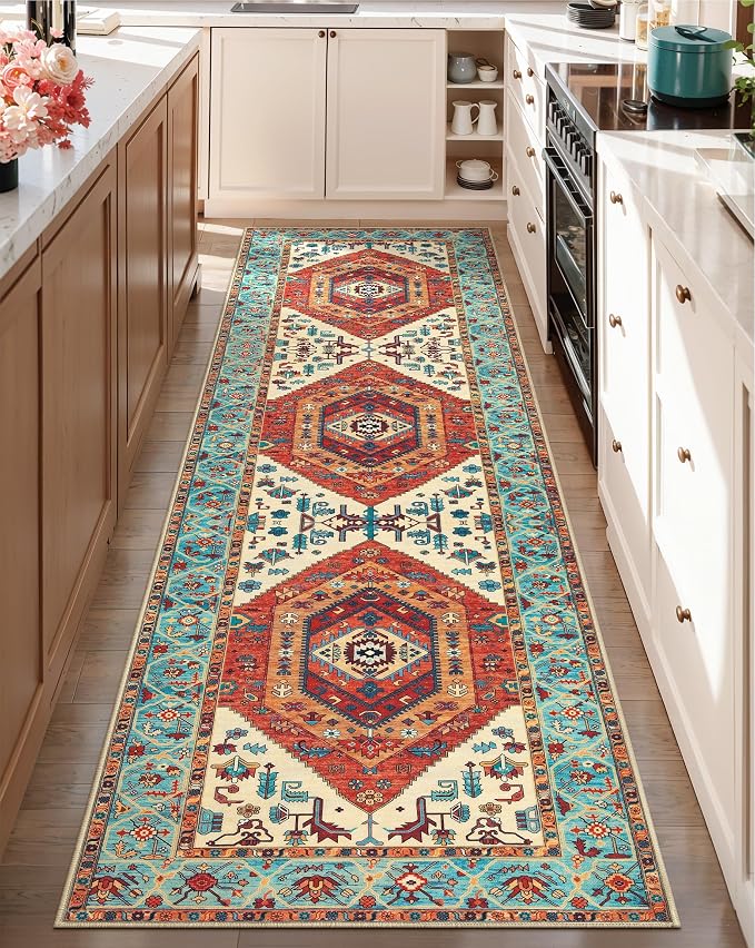 SERISSA 2'6"x8' Washable Non Slip Boho Runner Rug - Image 5
