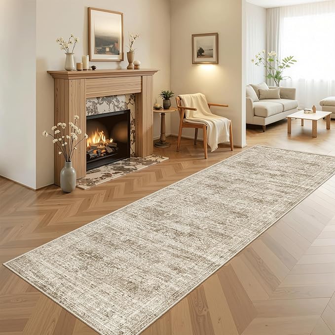 Soalmost Washable Kitchen Runner Rug 3x8 Hallway Entry Rugs Non-Slip, Foldable - Image 3