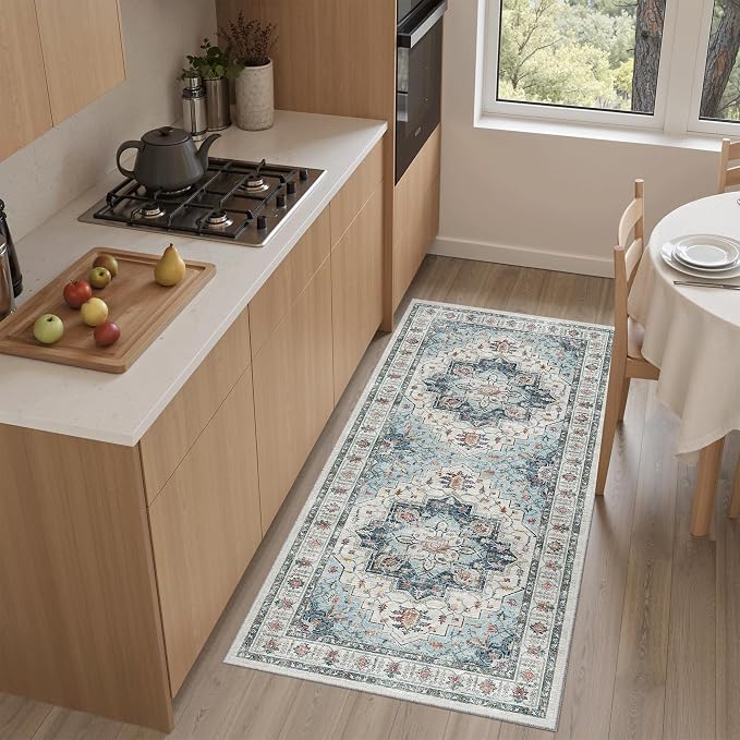 Madane Washable Area Rug 2x4, Small Entryway Rugs Non-Slip, Low-Pile Floor by Madane