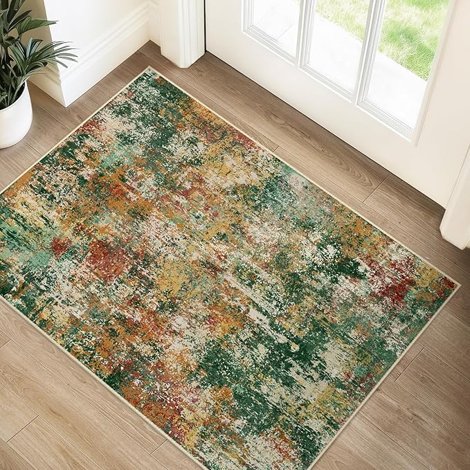 RELEANY Washable 2'x3' Abstract Area Rug by RELEANY