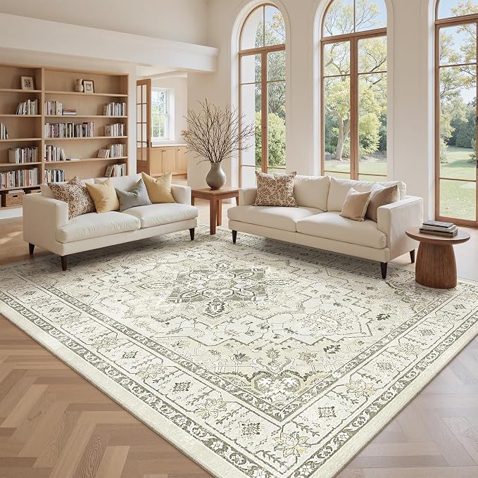 8x10 Area Rugs for Living Room, Large Washable Rug, Dining Room, Low Pile - Image 4