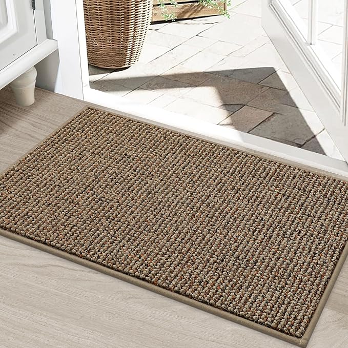 BEQHAUSE Dirt Trapper Door Mat 24" x 36", Non-Slip Washable Doormats, Low by BEQHAUSE