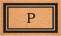 Calloway Mills 152961830P Black Border 18" x 30" Monogram Doormat by Callowaymills