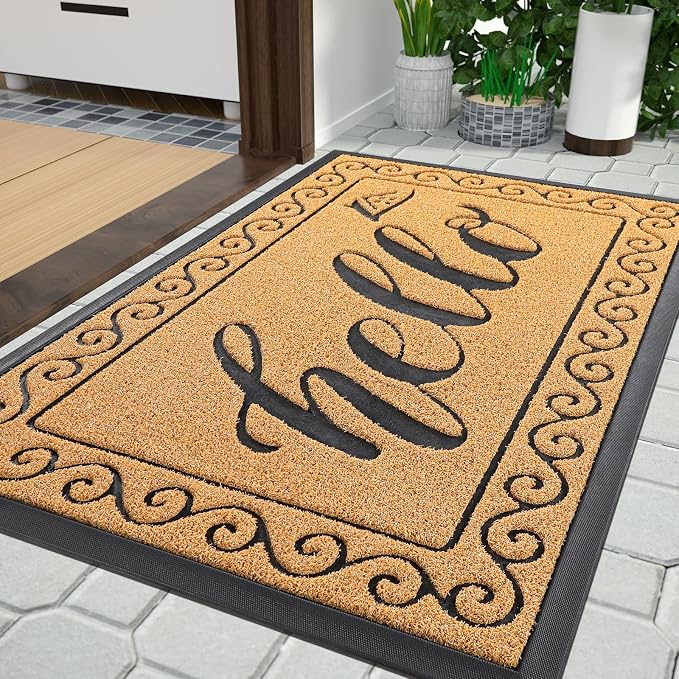 Yimobra Welcome Mats for Front Door 36x24, Heavy Duty Waterproof Outdoor Door by Yimobra