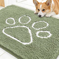 OLANLY Dog Door Mat for Muddy Paws 30x20, Paw Print Design Chenille Mud Mat | by OLANLY