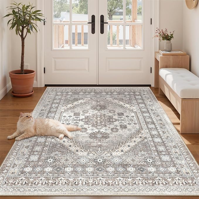 4x6 Area Rug for Entryway, Washable Kitchen Rug, Living Room, Dining Room - Image 4