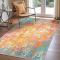 RELEANY Washable 3'x5' Abstract Area Rug by RELEANY