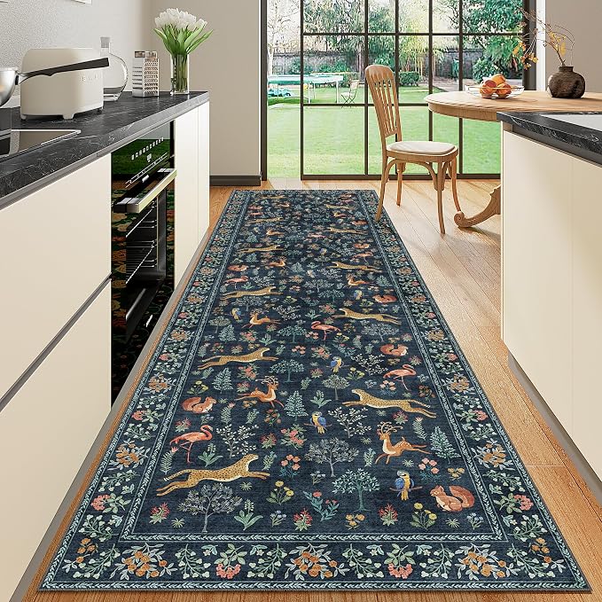 DUKINO 3x10 Washable Runner Rug, Non Slip Animal Rug - Image 3