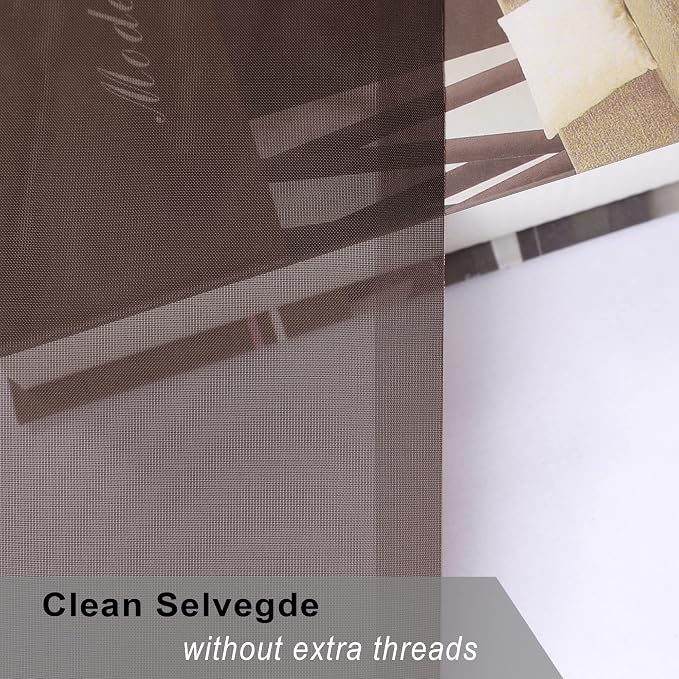 Chocolate Sheer Curtains 96 Inch Length, Elegant Sheer Curtains - Image 7