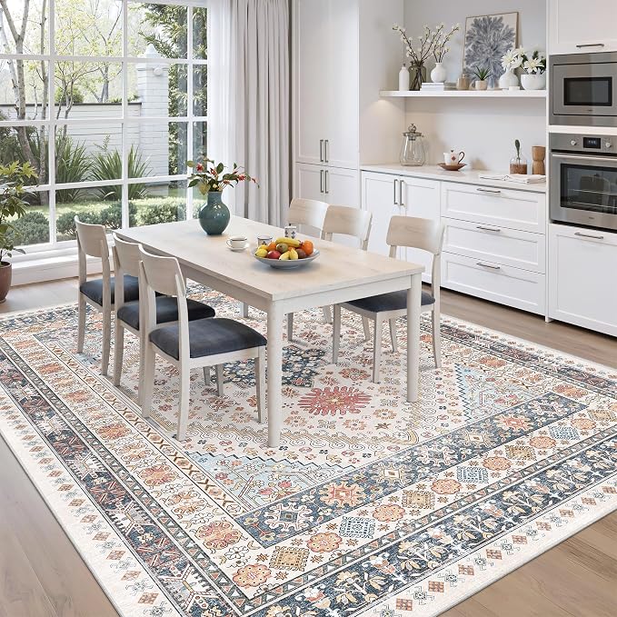 Pink Rugs for Bedroom-9x12 Area Rugs for Living Room, Dining Room, Low Pile - Image 8