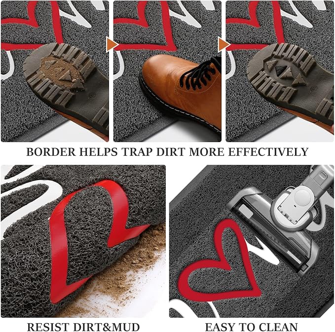 Door Mat Welcome Mat Floor Mat for Entryway, High Traffic Areas | Low Profile - Image 6