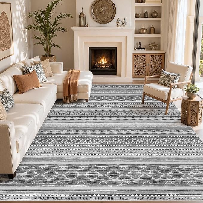 cotiled 6x9 Washable Area Rugs Living Room: Soft Lightweight Boho Rug | Solve - Image 8