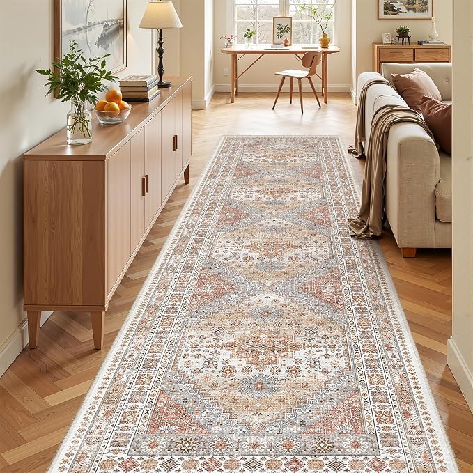 3x12 Runner Rug Non Slip, Washable Hallway Runner Rug, Living Room, Long Rug - Image 5