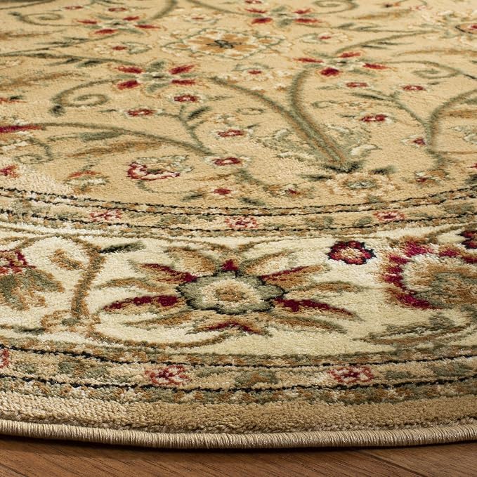 SAFAVIEH Lyndhurst Collection 8' Round Beige/Ivory LNH212D Traditional Oriental - Image 4