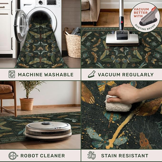 Washable Insect 2x8 Long Runner Rug - Image 4