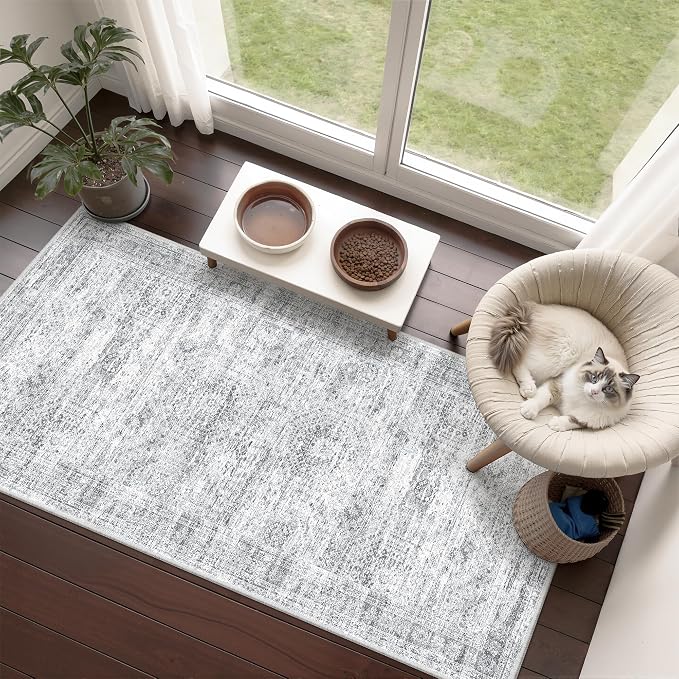2x4 Rug Runners for Hallways Non Slip, Nursery Room, Soft Runner Rug, Stain - Image 3