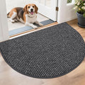 BEQHAUSE Dirt Trapper Door Mat 26" x 40" Half Circle Non Slip, Charcoal | by BEQHAUSE