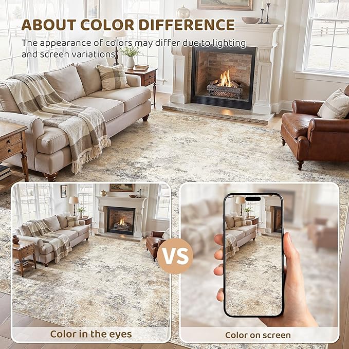 UERMEI 10x14 Washable Area Rug - Image 7