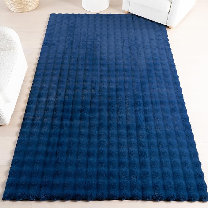 nuLOOM Jeni Navy Checkered Washable Runner Rug by nuLOOM