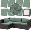 8Pcs Outdoor Cushion Covers, Elastic Patio Cushion Covers | Washable, by dreahoteztil