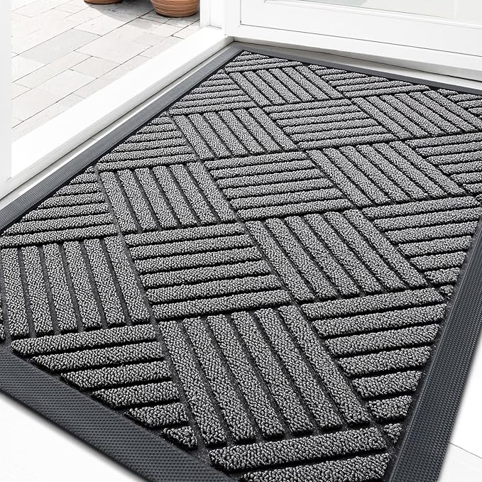 OLANLY Front Door Mat Outside Entrance, Waterproof Heavy-Duty Doormat | 29.5x17 by OLANLY
