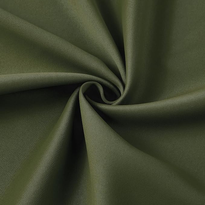 Dark Olive Green Blackout Curtains 102 Inches Long, Christmas Home Decoration - Image 6