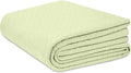 COTTON CRAFT Soft Cotton Thermal Blanket - Plush Herringbone Twill - All Season Luxurious Breathable Skin Friendly Lightweight Cooling Throw Blanket - Sofa Couch Travel Camping Dorm - Full Queen Sage