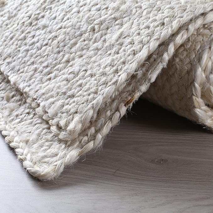 Hausattire Hand Woven Jute Braided Runner, 2x6 ft, Off-White | 100% natural jute - Image 6