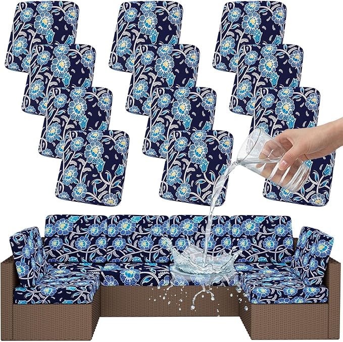 Smiry Waterproof Patio Cushion Covers, Stretch Outdoor Furniture Covers | Couch by Smiry