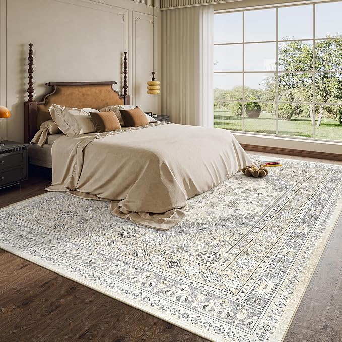 10x12 Area Rugs for Living Room, Large Washable Rug, Dining Room, Low Pile - Image 9