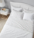 Laura Ashley - Flannel Sheets Full Size, Anti-Pilling & Wrinkle Resistant Cotton, Touchably Soft for All-Season Comfort - Bed Sheets with Matching Pillowcases & Fitted Sheet (Rosalie Grey)