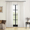 Cream Ivory Linen Curtains 80 Inches Long 2 Panels Pinch Pleated Natural | by Twodrapes