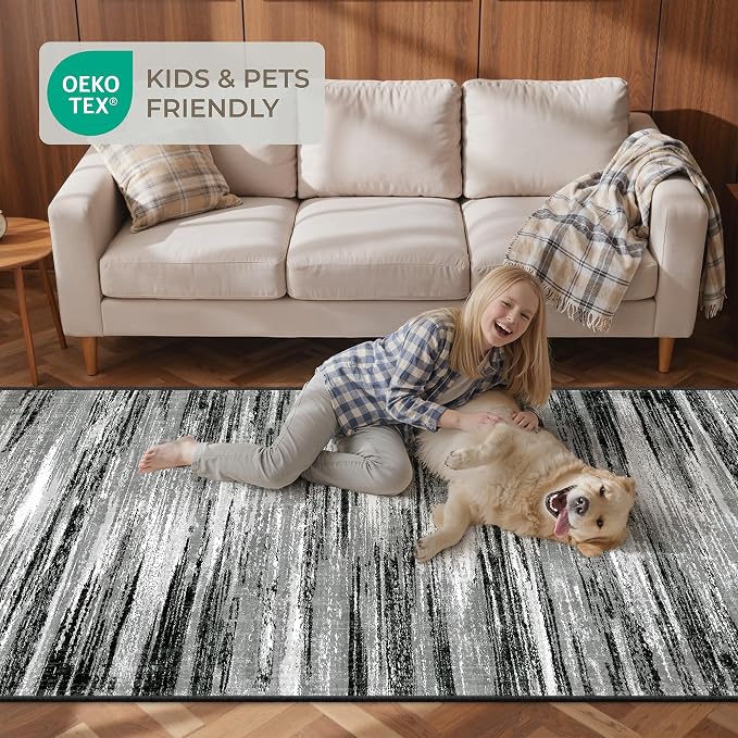 2'6 x 10' Runner Rug Non Slip, Washable Kitchen Rugs, Living Room, Long Rug - Image 9