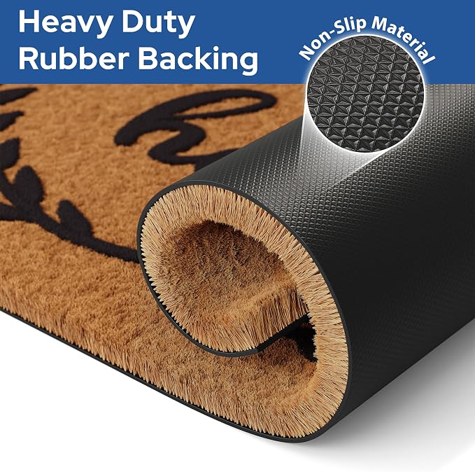 Barnyard Designs Natural Coco Coir Non-Slip Doormat | Heavy-Duty Welcome Mat - Image 5