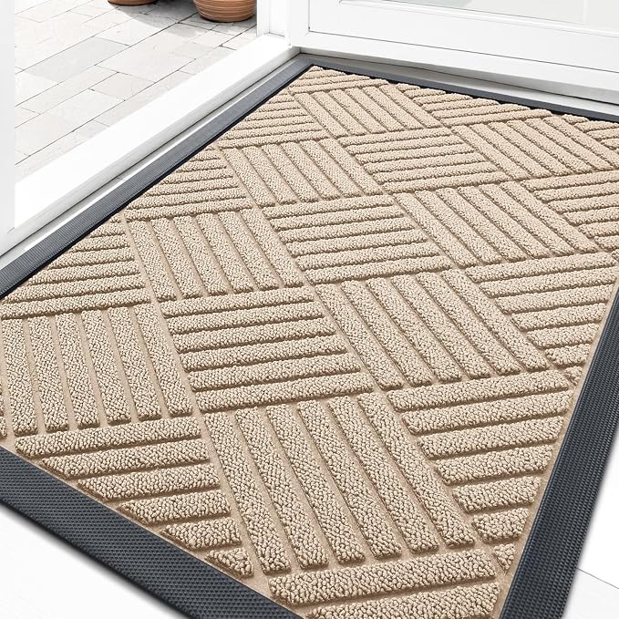 OLANLY Front Door Mat Outside Entrance 33x21, Waterproof Heavy-Duty Doormat | by OLANLY