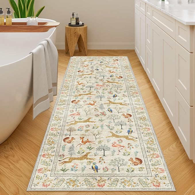 DUKINO 2.6x8 Rug for Hallway, Washable Kitchen Runner Rug Non Slip, Stain - Image 9