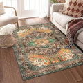 Yamaziot Washable Area Rug, 4x6 Non-Slip Boho Living Room Bedroom Rug | Stain by Yamaziot