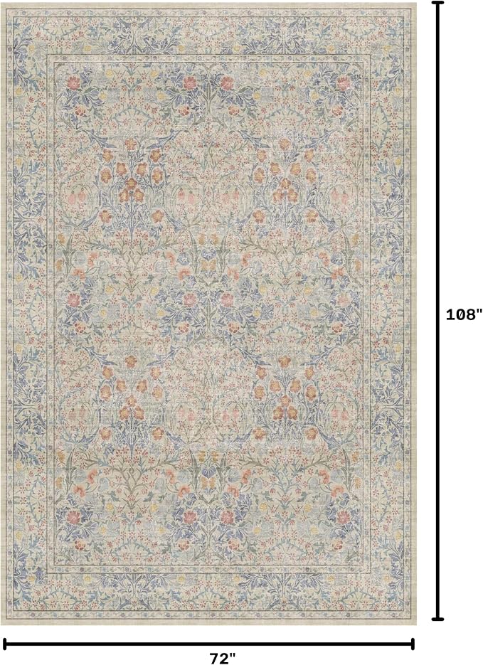 Washable Dining Room Rugs, 6x9 Area Rug - Image 2