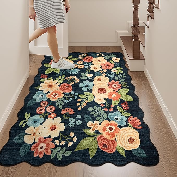DUKINO 3x4 Rug, Non Slip Floral Washable Area Rug - Image 3
