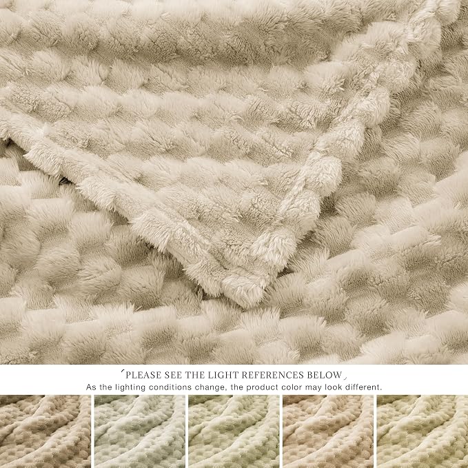 EXQ Home Gentle Soft Fleece Throw Blanket – Cozy Lightweight 3D Imitation - Image 6