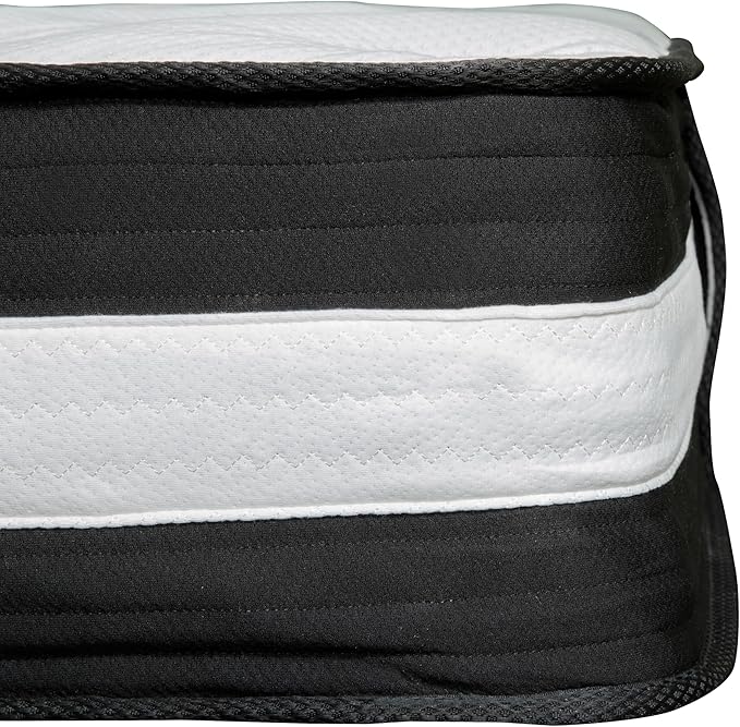 Flash Furniture Capri Comfortable Sleep 12" Hybrid Pocket Spring and Foam Mattress, Foam Pocket Spring Hybrid Mattress for Pressure Relief, Queen