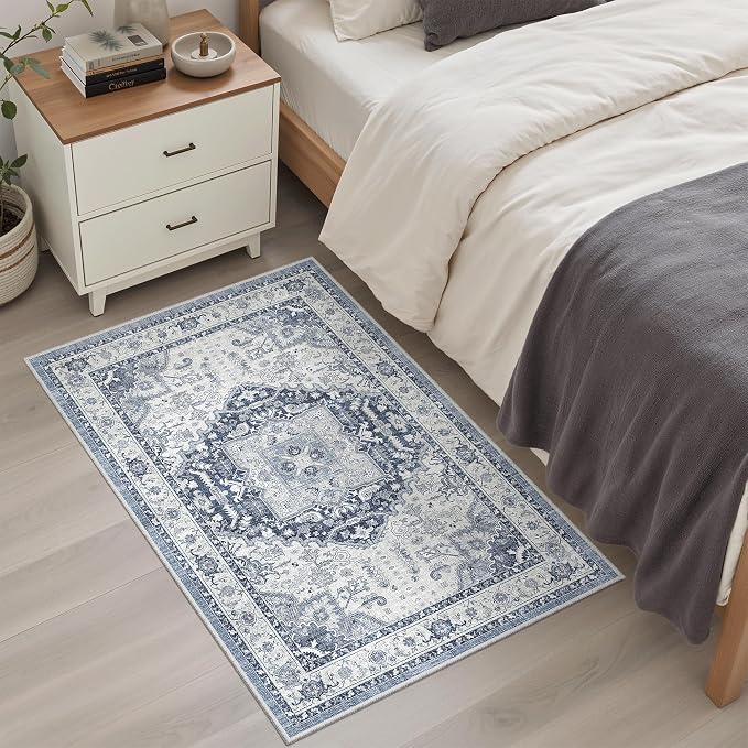 Madane Washable Area Rug 2x3 Small Entryway Rugs Non-Slip, Low Pile Floor Carpet - Image 3